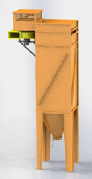 Воздушный рукавный фильтр с обратной продувкой ФР-7-О-вент, встроенный вентилятор